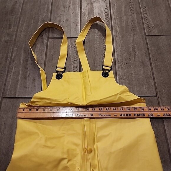 Rainfair Protective Gear Yellow Waterproof Overalls Fishing Rain Mens Small - Picture 6 of 6